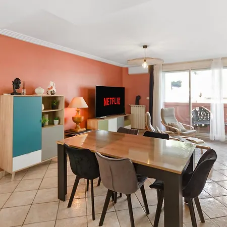 아파트 Le Nala - Spacious - Ac - Wifi - 10 Min From The Sea *